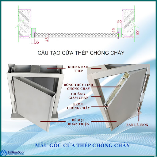 Báo giá cửa thép chống cháy Cấu tạo cửa thép chống cháy